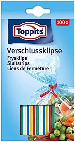 Toppits Sluitclips – 100 stuks meerkleurig