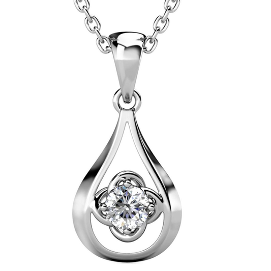 Yolora halsketting met Kalpa Camaka kristal - Zilver