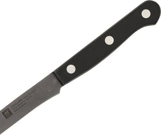 Detail van het handvat en lemmet van een ZWILLING Twin Gourmet steakmes